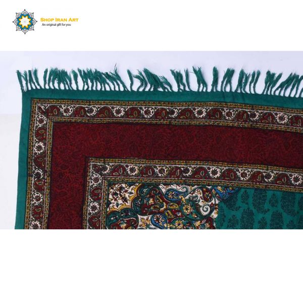 Persian Qalamkar ( Tapestry ) Tablecloth, Green Era Design