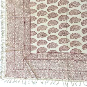 Persian Qalamkar ( Tapestry ) Tablecloth, Scarlet Era Design 5