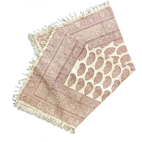 Persian Qalamkar ( Tapestry ) Tablecloth, Scarlet Era Design 2
