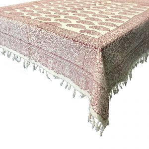 Persian Qalamkar ( Tapestry ) Tablecloth, Scarlet Era Design 6