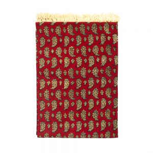 Persian Qalamkar ( Tapestry ) Tablecloth, Red Garden Design 8