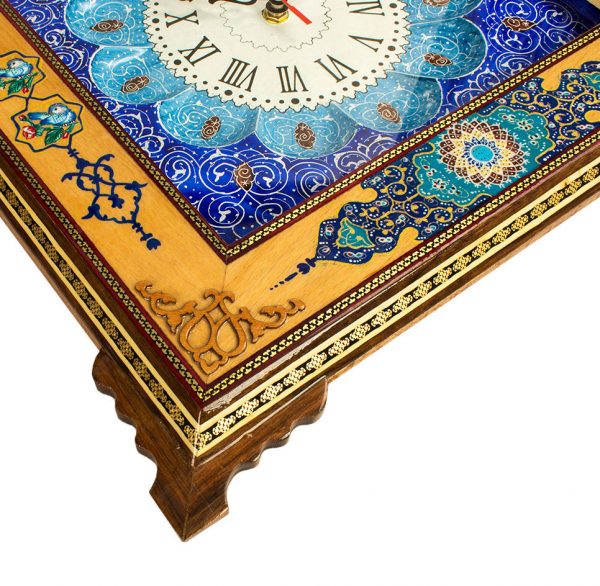 Marquetry & Mina-kari Wall Clock, Royal Design 4