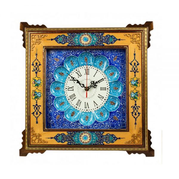 Marquetry & Mina-kari Wall Clock, Royal Design 3