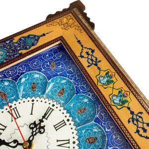 Marquetry & Mina-kari Wall Clock, Royal Design 8