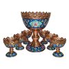 Copper Pedestal Candy/Nuts Bowl Dish, Eden Design (7 PCs) 2