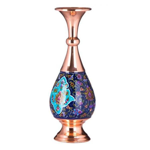 Persian Enamel Flower Pot, Painting Design 3