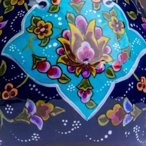 Persian Enamel Flower Pot, Painting Design 13