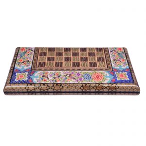 Persian Marquetry Khatam Kari Chess & Backgammon Board, Birds Design 9