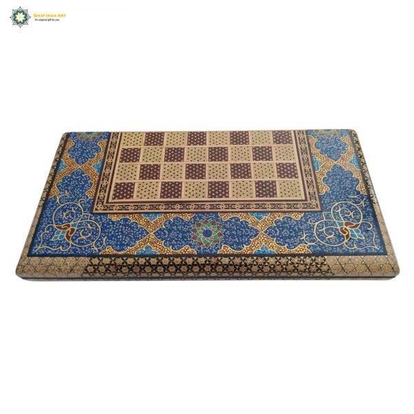 Persian Marquetry Khatam Kari Chess & Backgammon Board, Pure Dream Design 4