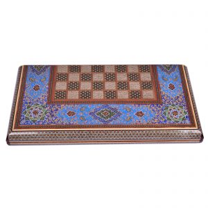 Persian Marquetry Khatam Kari Chess & Backgammon Board, Dream Design 11