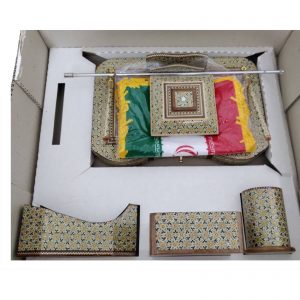 Persian Marquetry Set of Desktop Office Supplies, (8 PCs) 10