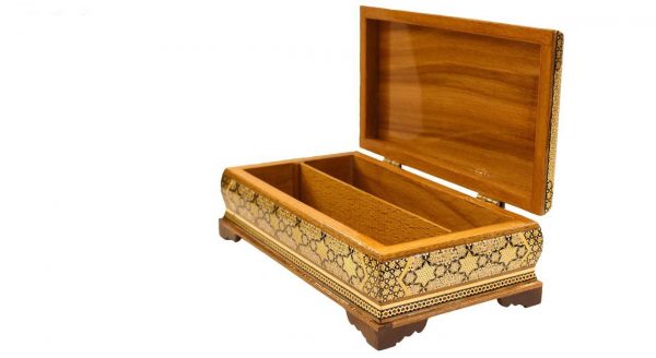 Persian Marquetry Spoon & Fork Box, Tissue Box and Trash Bin, Lux Set Design 5