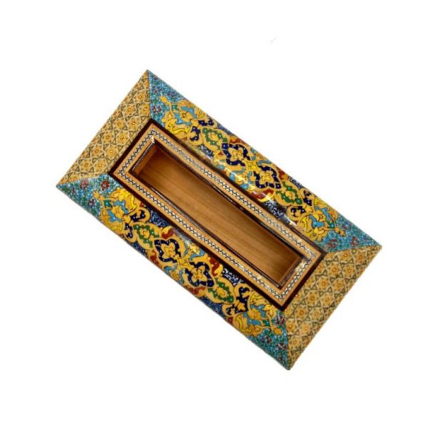 Persian Marquetry Tissue Box & Trash Bin Set , Eden Design 7