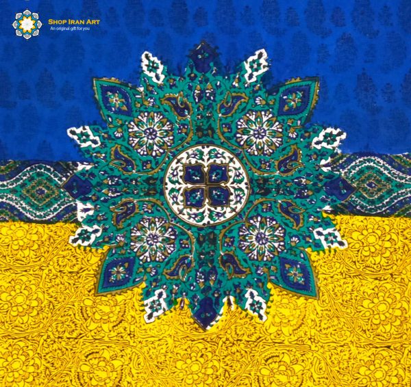 Persian Qalamkar ( Tapestry ) Tablecloth, Vivid Design 6