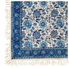 Persian Tapestry (Ghalamkar) Tablecloth, Blue flowers Design 1