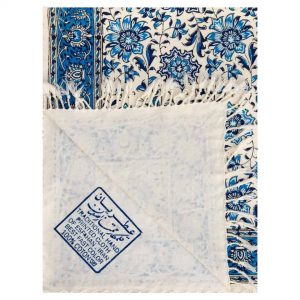 Persian Tapestry (Ghalamkar) Tablecloth, Blue flowers Design 9