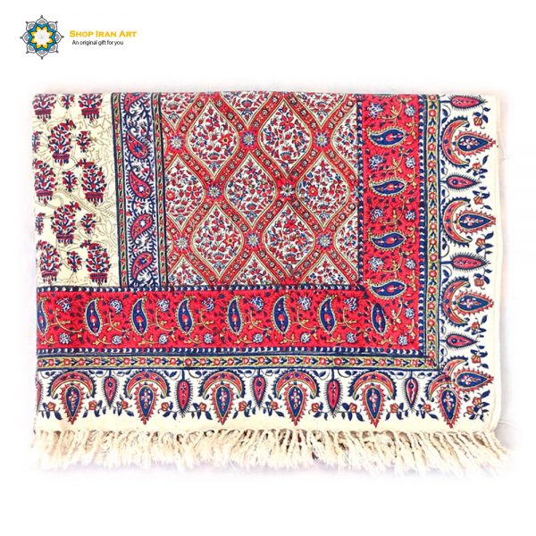 Persian Tapestry ( Qalamkar ) Tablecloth, Courtship Design 3