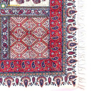 Persian Tapestry ( Qalamkar ) Tablecloth, Courtship Design 9