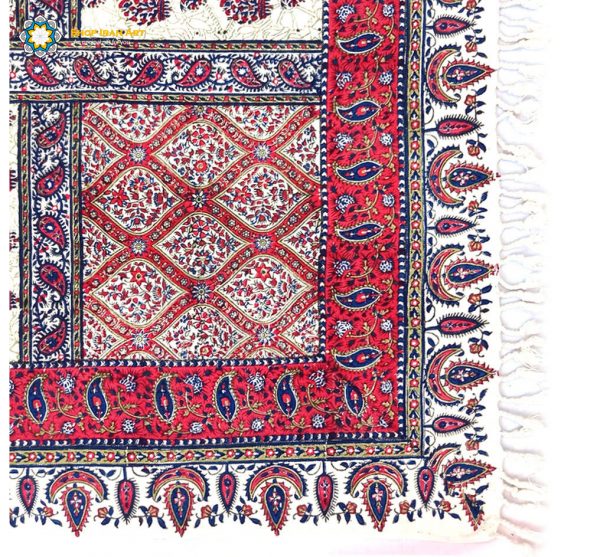Persian Tapestry ( Qalamkar ) Tablecloth, Courtship Design 5