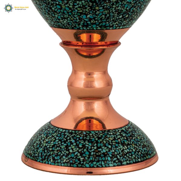 Persian Turquoise Flower Vase, Mari Design 4