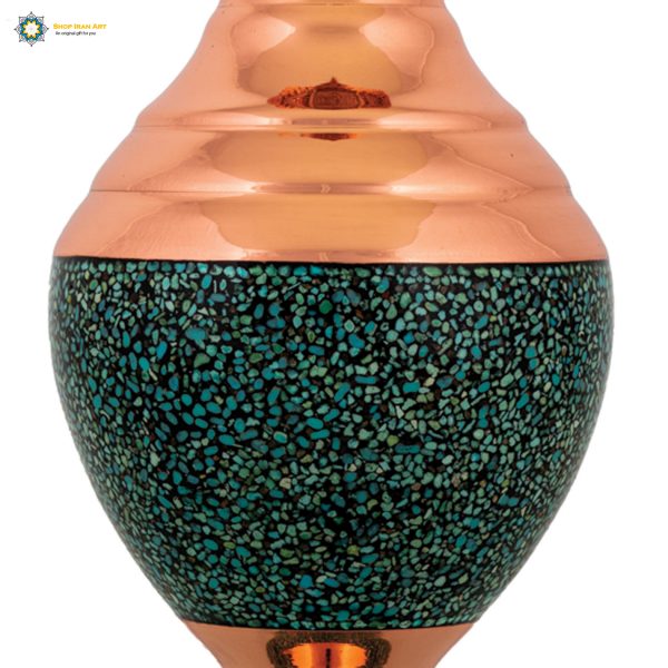 Persian Turquoise Flower Vase, Mari Design 5