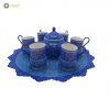 Minakari Persian Enamel Tea Cups Service, Mari Design 1