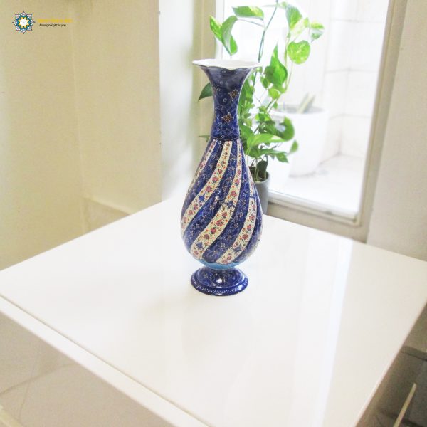 Persian Enamel Flower Pot, Deep Eden Design 9