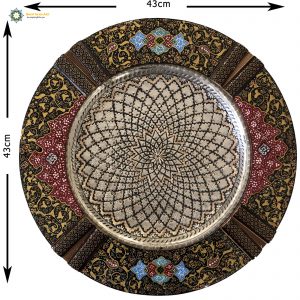 Persian Hand Engraved Copper Plate, Garden Design 10