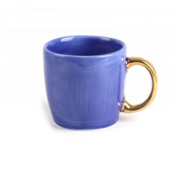 Persian Mug, Golden Blue Design 4