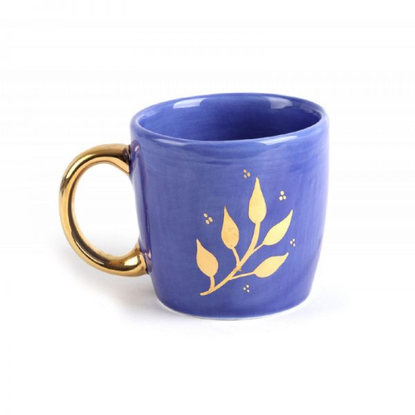 Persian Mug, Golden Blue Design 3