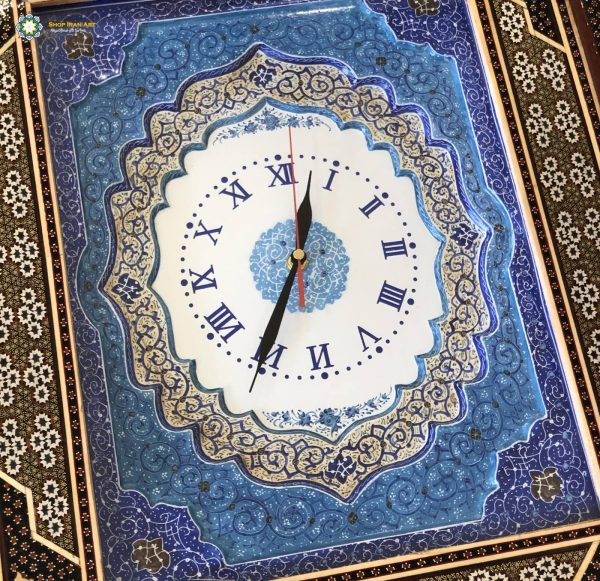 Handmade Wall Clock, Minakari & Khatam-kari, Countess Design 4