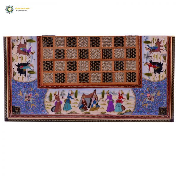 Persian Marquetry Khatam Kari Chess & Backgammon Board (Selective) 35 *35 cm 2