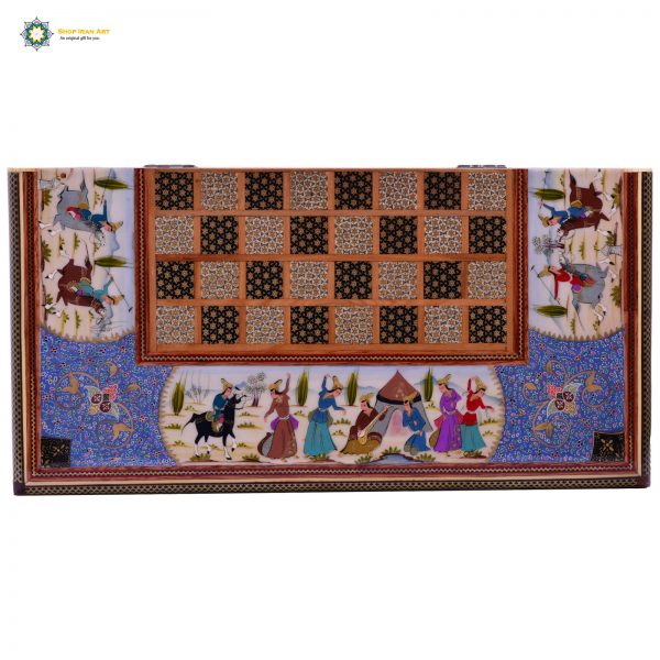 Persian Marquetry Khatam Kari Chess & Backgammon Board (Selective) 35 *35 cm 3