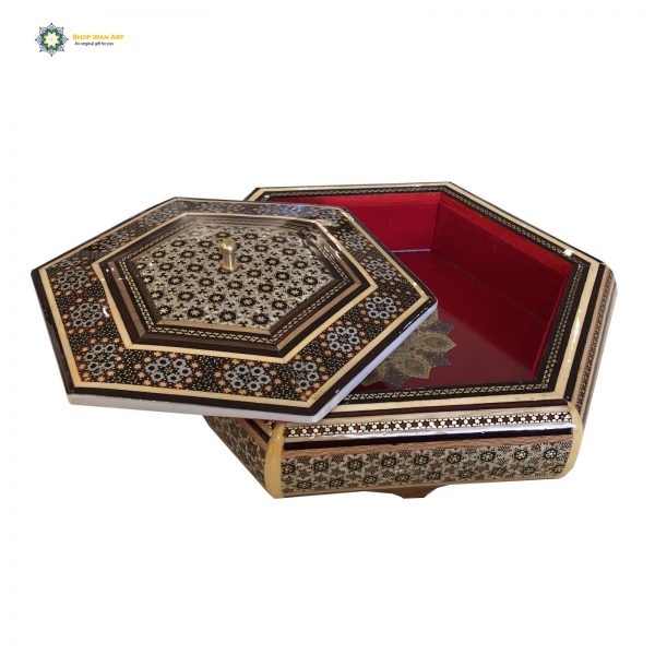 Persian Marquetry Khatam Kari Candy Box, Christmas Gift 5