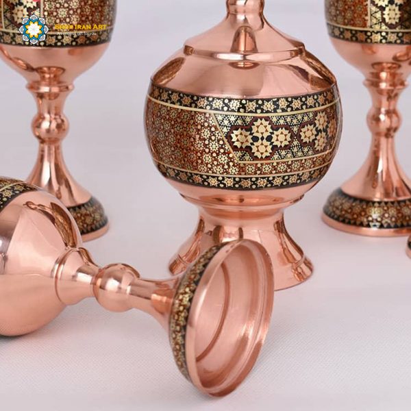 Persian Marquetry Khatam Kari Drinking Service Set, Lux Design 4