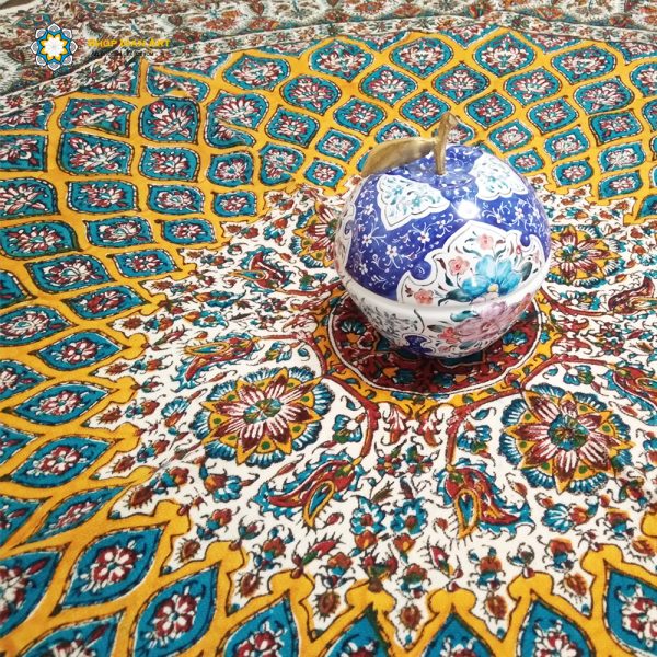 Persian Qalamkar ( Tapestry ) Tablecloth, Multi Colors Design 4