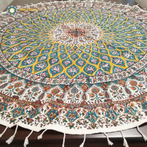 Persian Qalamkar ( Tapestry ) Tablecloth, Multi Colors Design 15