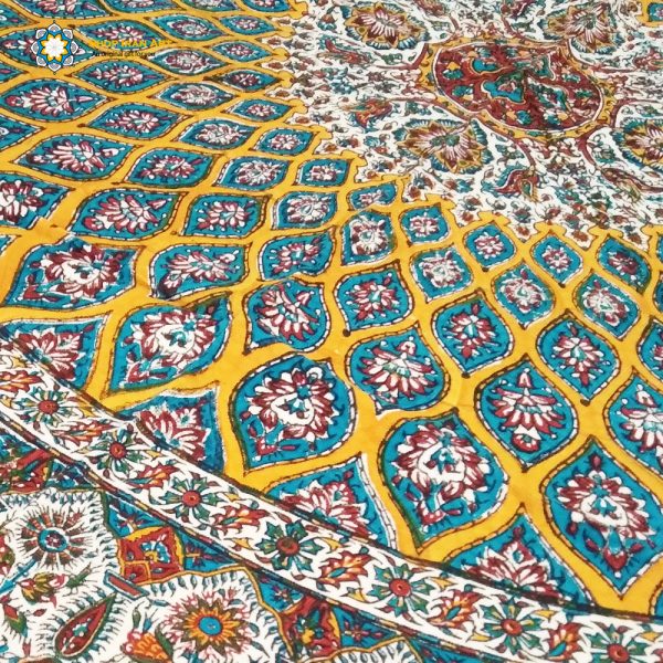 Persian Qalamkar ( Tapestry ) Tablecloth, Multi Colors Design 6