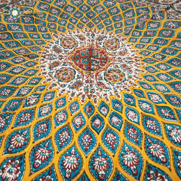 Persian Qalamkar ( Tapestry ) Tablecloth, Multi Colors Design 8
