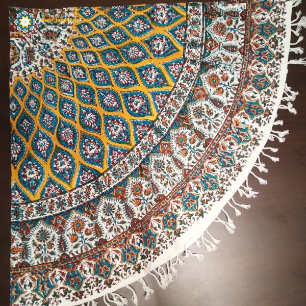 Persian Qalamkar ( Tapestry ) Tablecloth, Multi Colors Design 11