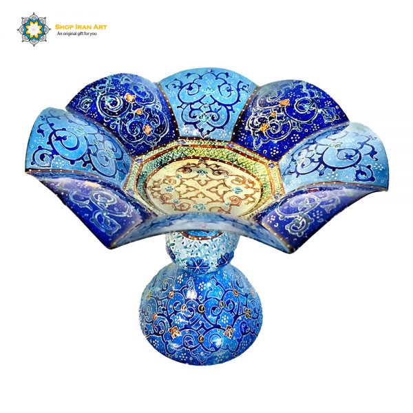Minakari Persian Enamel Candy Dish, Lotus Design 3