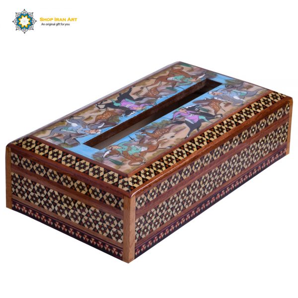 Persian Marquetry Khatam Kari Tissue Box, Christmas Offer 3