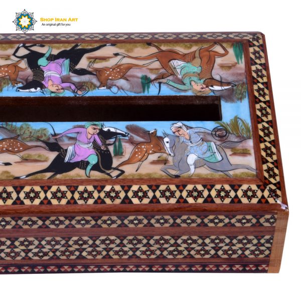 Persian Marquetry Khatam Kari Tissue Box, Christmas Offer 5