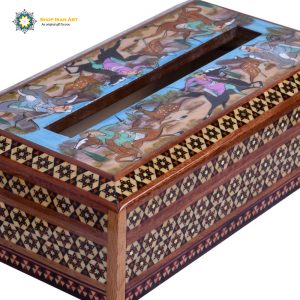 Persian Marquetry Khatam Kari Tissue Box, Christmas Offer 13