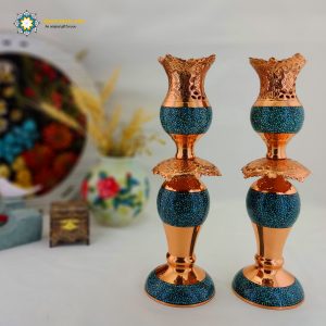 Persian Turquoise Candle Holder Set, Christmas Gift (2PCs) 10