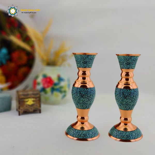 Persian Turquoise Candle Holder Set, Christmas Gift XS (2PCs) 5