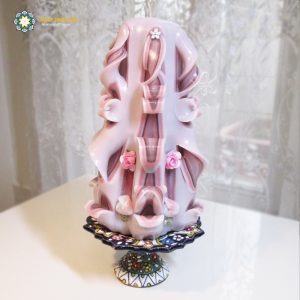 Hand Carved Candle, Love Rose Design (20 cm height) 27