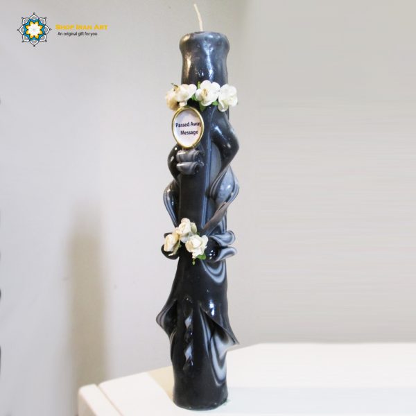 Hand Carved Candle, Passed Away Design (29 cm height) 6
