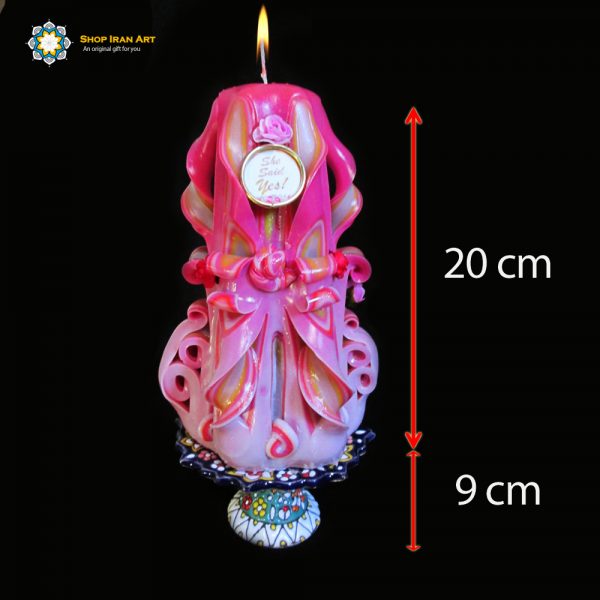 Hand Carved Candle, Royal Design (20 cm height) 6