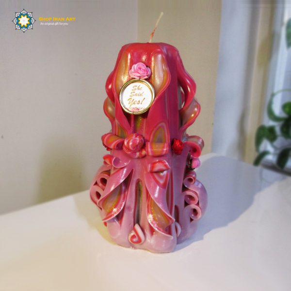 Hand Carved Candle, Royal Design (20 cm height) 9